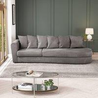 Blake Curved Arm Scatter Back Jumbo Cord Corner Chaise