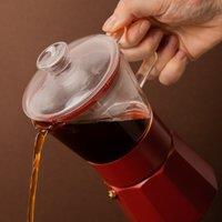 La Cafetire Verona 6 Cup Glass Espresso Maker 240ml Red