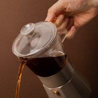 La Cafetire Verona 6 Cup Glass Espresso Maker 240ml Cream