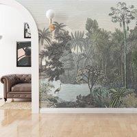 Vintage Tropical Mural Green