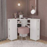Elena Corner Dressing Table, White