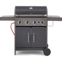 Tower Stealth 4000 Four Burner Gas BBQ, Black Steel