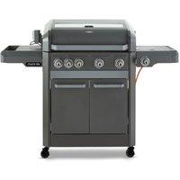 Tower Stealth Pro Six Burner Gas BBQ, Black Steel