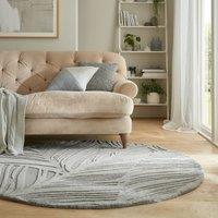 Lino Leaf Round Rug Lino Leaf Grey