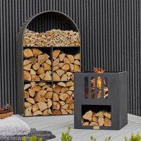 Sculptural Archway Log Storage