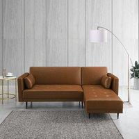 Selma Faux Leather Corner Double Sofa Bed