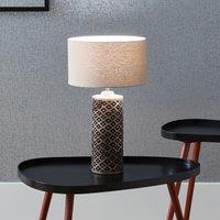 Orissa Wooden Diamond Table Lamp Brown