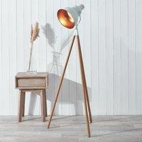 Larkin White Tripod Film Floor Lamp White