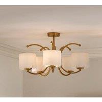 Arcadia 5 Curved Arm Semi Flush Pendant