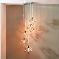 Alessio Metal Five Cube Pendant, Nickel Silver