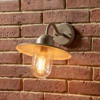 Lilium Glass Fisherman Outdoor Wall Light Taupe