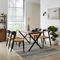 Ezra Rectangular Compact 4 Seater Dining Table, 120cm