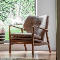 Joso Leather Chair with Arms