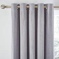 Hotel Velour Stripe Blackout Eyelet Curtains