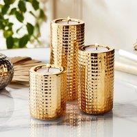 Set of 3 Dimpled Tealight Holders
