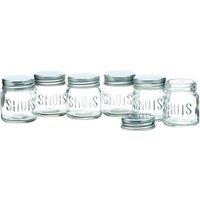 BarCraft Set of 6 Mini Drinks Jars Clear