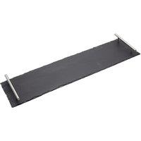 Artes Slate Serving Platter with Handles Grey