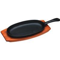 KitchenCraft World of Flavours Oriental Cast Iron Sizzle Platter Black