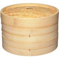 KitchenCraft World of Flavours Oriental Two Tier Bamboo Steamer, 25cm