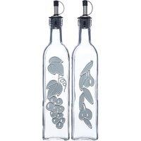 KitchenCraft World of Flavours Italian Glass Oil and Vinegar Dispenser Set Large 500ml