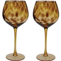 BarCraft Set of 2 Tortoiseshell Gin Glasses