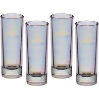 BarCraft Set of 4 Lustre Tall Shot Glasses