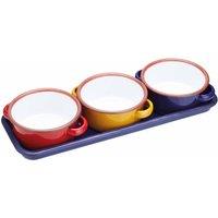 KitchenCraft World of Flavours Set of 3 Enamel Dip Bowls