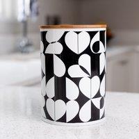 Monochrome Brokenhearted Storage Kitchen Canister