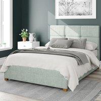 Caine Pure Pastel Cotton Ottoman Bed Frame