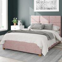 Caine Pure Pastel Cotton Ottoman Bed Frame Vintage Rose