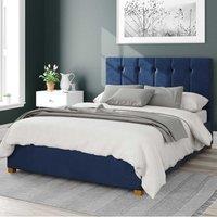 Hepburn Plush Velvet Ottoman Bed Frame Navy