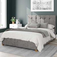 Hepburn Firenze Velour Ottoman Bed Frame Silver