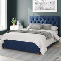 Olivier Plush Velvet Ottoman Bed Navy