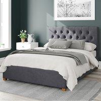 Olivier Plush Velvet Ottoman Bed Steel