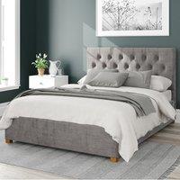 Olivier Firenze Velour Ottoman Bed Silver