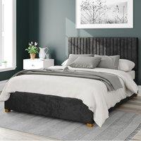 Grant Mirazzi Velvet Ottoman Bed Black