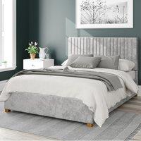 Grant Mirazzi Velvet Ottoman Bed Silver