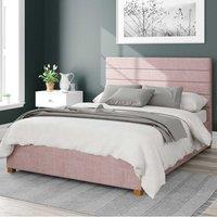Kelly Pure Pastel Cotton Ottoman Bed Frame Pink