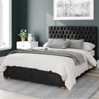 Monroe Kimyo Linen Ottoman Bed Frame Charcoal