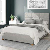 Caine Plush Velvet Ottoman Bed Frame Velvet Silver (Grey)