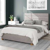 Kelly Plush Velvet Ottoman Bed Frame Silver