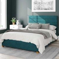 Kelly Plush Velvet Ottoman Bed Frame Emerald