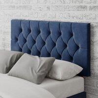 Olivier Plush Velvet Headboard Navy