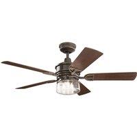 Kichler Lyndon Patio Ceiling Fan with Light & Remote, 132cm