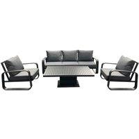 Babingley 5 Seater Lounge Set with Adjustable Table Anthracite