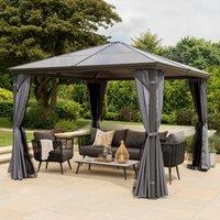 Runcton Polycarbonate 3.6m x 3.6m Gazebo Grey