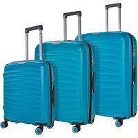 Rock Luggage Set of 3 Sunwave Hard Shell Suitcases