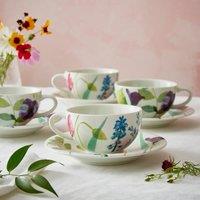 Portmeirion Set of 4 Water Garden Breakfast Cup & Saucers