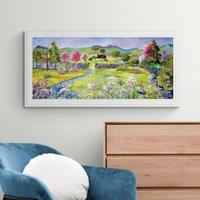 Springtime In The Hills In Blossom by Julia Rigby Framed Print