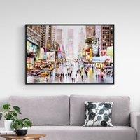 Times Square by Richard Macneil Framed Canvas